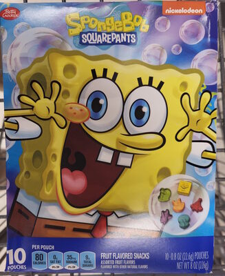 Betty Crocker SpongeBob Fruit Flavored Snacks 10 Count