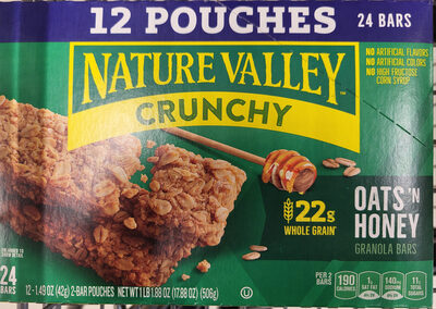 Nature Valley Oats and Honey Crunchy Granola Bars Value Pack 12 Count