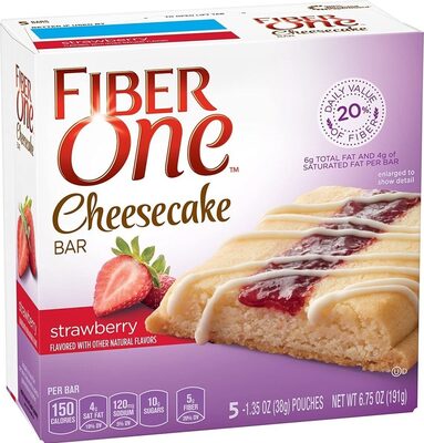 Fiber One Strawberry Cheesecake Bars 5 Count