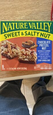 Nature Valley Sweet & Salty Nut Chocolate Pretzel Nut Granola Bars 6 Count