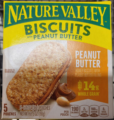 Nature Valley Honey Biscuits with Peanut Butter Filling 5 Count