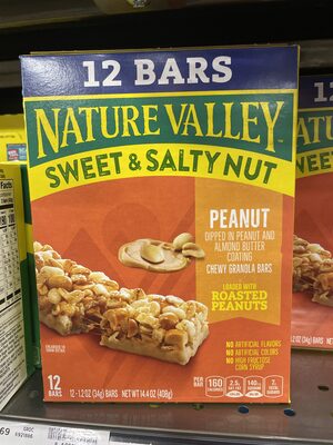 Nature Valley Sweet & Salty Nut Peanut Granola Bars Value Pack 12 Count