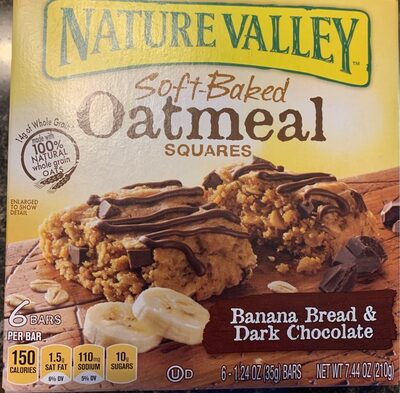 Soft-Baked Oatmeal Squares, Banana Bread & Dark Chocolate