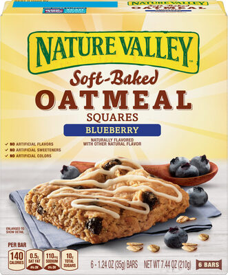 Blueberry Soft-Baked Oatmeal Squares Bars, Blueberry