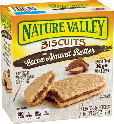 Nature Valley Honey Biscuits with Cocoa Almond Butter Filling 5 Count