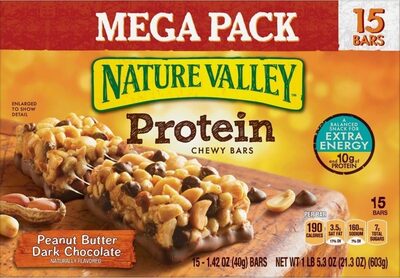 Nature Valley Protein Peanut Butter Dark Chocolate Chewy Bars 15 Count