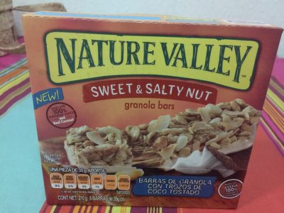 Toasted Coconut Peanut, Coconut, And Granola Dipped In Almond Butter Coating Sweet & Salty Nut Granola Bars