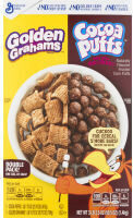 Cocoa Puffs and Golden Grahams Cereal