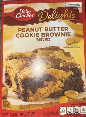 Betty Crocker Delights Peanut Butter Cookie Brownie Bar Mix