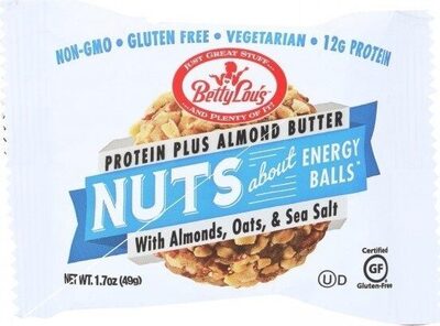 Protein Plus Almond Butter With Almonds, Oats, & Sea Salt Nuts Energy Balls, Almonds, Oats, & Sea Salt
