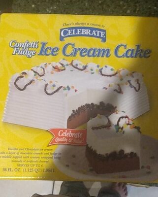 Confetti Fudge Ice Cream Cake