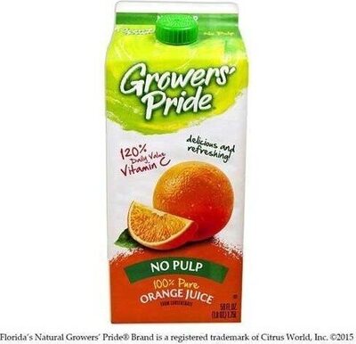 100% Pure Orange Juice From Concentrate, Orange