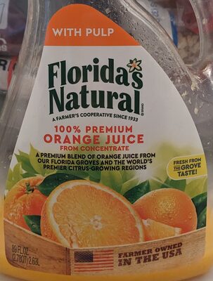 100% Premium Florida Pasteurized Orange Juice, Orange