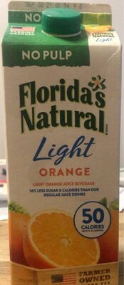 No Pulp Light Orange Juice, Orange