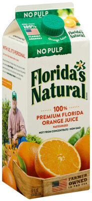 Orange No Pulp 100% Premium Juice, Orange