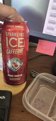 Sparkling Ice + Caffeine Cherry Vanilla 16oz Can EA