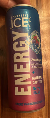 Sparkling Ice + Energy Berry Blast 12oz Sleek Can EA