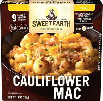 SWEET EARTH Frozen Meal Cauliflower Mac and Cheese Bowl 9oz