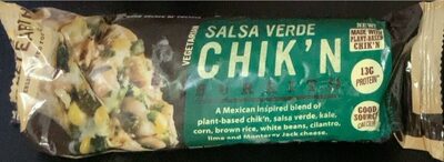 Salsa Verde Chik'N Plant-Based, Cilantro & Lime Burrito, Salsa Verde Chik'N