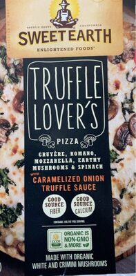 Truffle Lover's Gruyere, Romano, Mozzarella, Earthy Mushrooms & Spinach With Caramelized Onion Truffle Sauce Pizza, Truffle Lover's