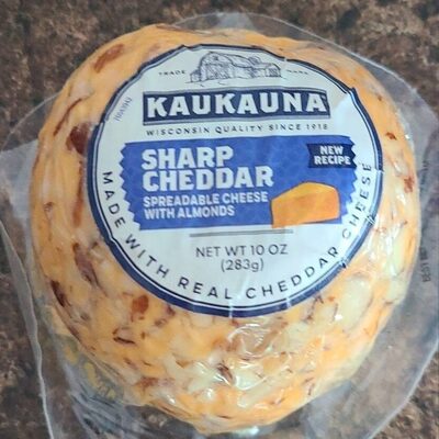 Sharp Cheddar Spreadable Cheese With Almonds, Sharp Cheddar With Almonds