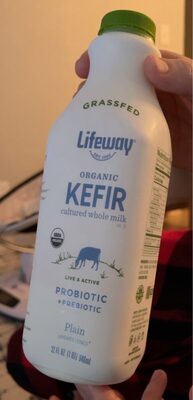Plain Unsweetened Organic Kefir Cultured Whole Milk, Plain