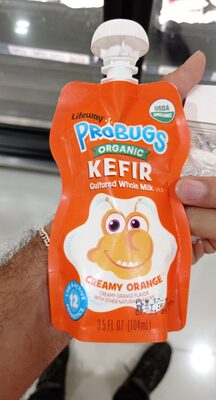 Creamy Orange Flavored Organic Kefir Cultured Whole Milk, Creamy Orange