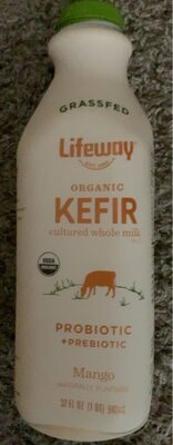 Mango Flavored Organic Kefir Cultured Whole Milk, Mango
