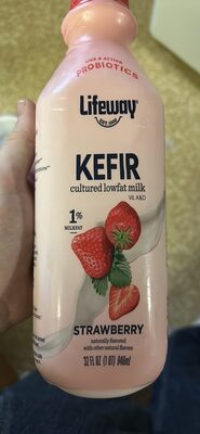 Strawberry Kefir Cultured Lowfat Milk, Strawberry