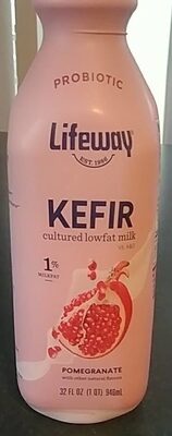Pomegranate Kefir Cultured Lowfat Milk, Pomegranate