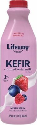 Mixed Berry Kefir Cultured Lowfat Milk, Mixed Berry