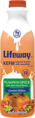 Pumpkin Spice Cultured 1% Lowfat Milk Kefir, Pumpkin Spice