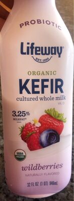 Wildberries Flavored Organic Kefir Cultured Whole Milk, Wildberries