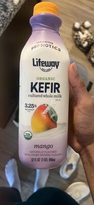 Mango Flavored Organic Kefir Cultured Whole Milk, Mango