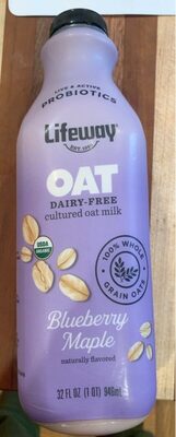 Blueberry Maple Flavored Dairy-Free Cultured Oat Milk, Blueberry Maple
