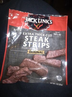 Original Seasoned, Smoked & Dried Extra Thick Cut Steak Strips Of Beef, Original Seasoned, Smoked & Dried Strips Of Beef