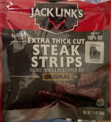 Original Extra Thick Out Steak Strips Seasoned, Smoked & Dried Strips Of Beef, Original