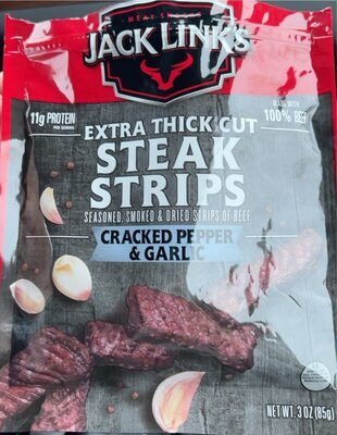 Cracked Pepper & Garlic Extra Thick Cut Steak Strips, Cracked Pepper & Garlic