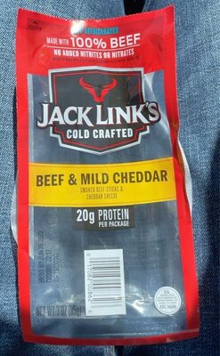Smoked Beef & Mild Cheddar Cheese Sticks, Smoked Beef & Mild Cheddar
