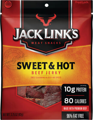 Sweet & Hot Beef Jerky Meat Snacks, Sweet & Hot