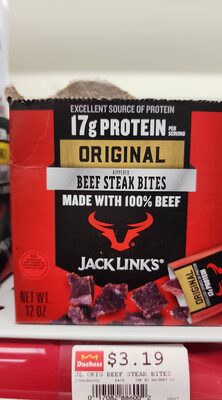 Original Kippered Beef Steak Bites, Original