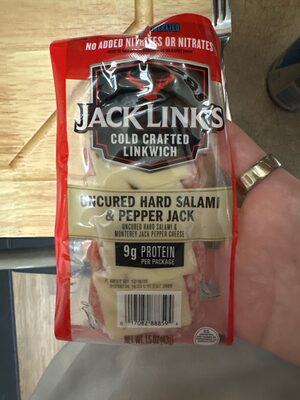 Uncured Hard Salami & Monterey Jack Pepper Jack Cheese, Uncured Hard Salami & Monterey Jack Pepper