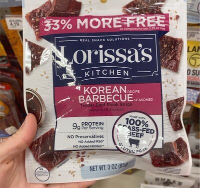 Korean Recipe Barbecue Seasoned Tender Beef Steak Strips, Korean Recipe Barbecue Seasoned