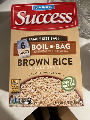 Boil-In-Bag Whole Grain Precooked Brown Rice