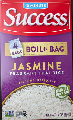 Success, Boil-In-Bag Fragrant Thai Hom Mali Rice, Jasmine