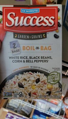 White Rice, Black Beans, Corn & Bell Peppers Boil-In-Bag