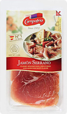 Jamon Serrano Classic Spanish Ham, Dry-Cured And Aged For Deep Flavor, Jamon Serrano