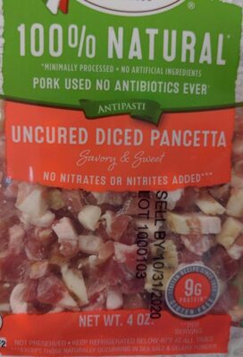 Savory & Sweet Uncured Diced Pancetta, Savory & Sweet
