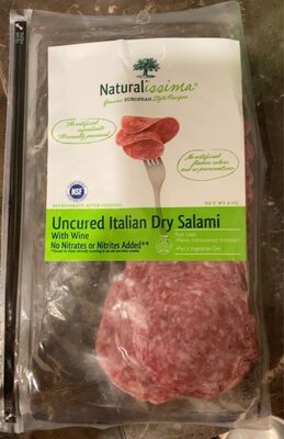 Uncured Italian Dry Salami With Wine, Uncured Italian