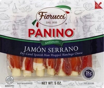 Jamon Serrano Dry-Cured Spanish Ham Wrapped Manchego Cheese Panino, Jamon Serrano